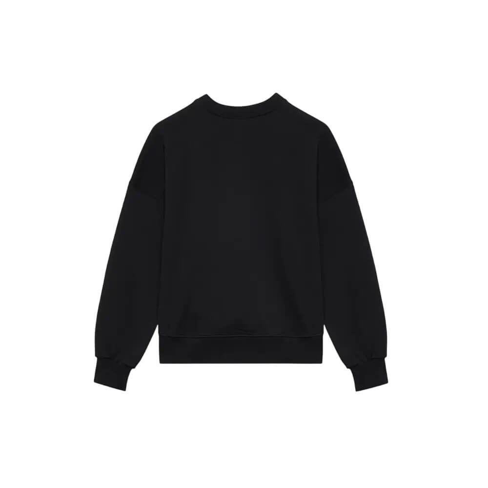 Mint Velvet Black Cotton Blend Graphic Apres Sweatshirt